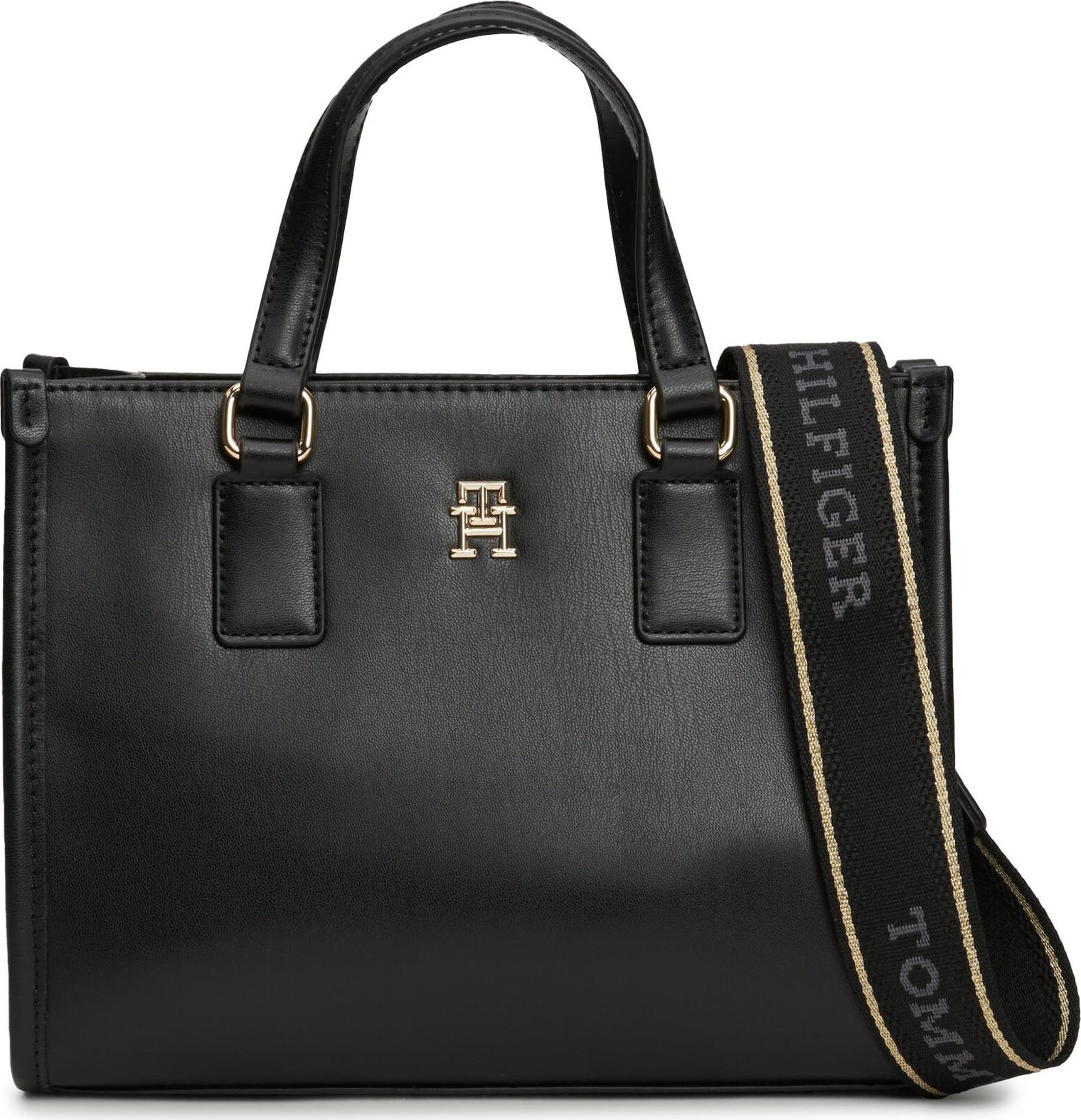 Kabelka Tommy Hilfiger Th Monotype Mini Tote AW0AW15977 Black BDS