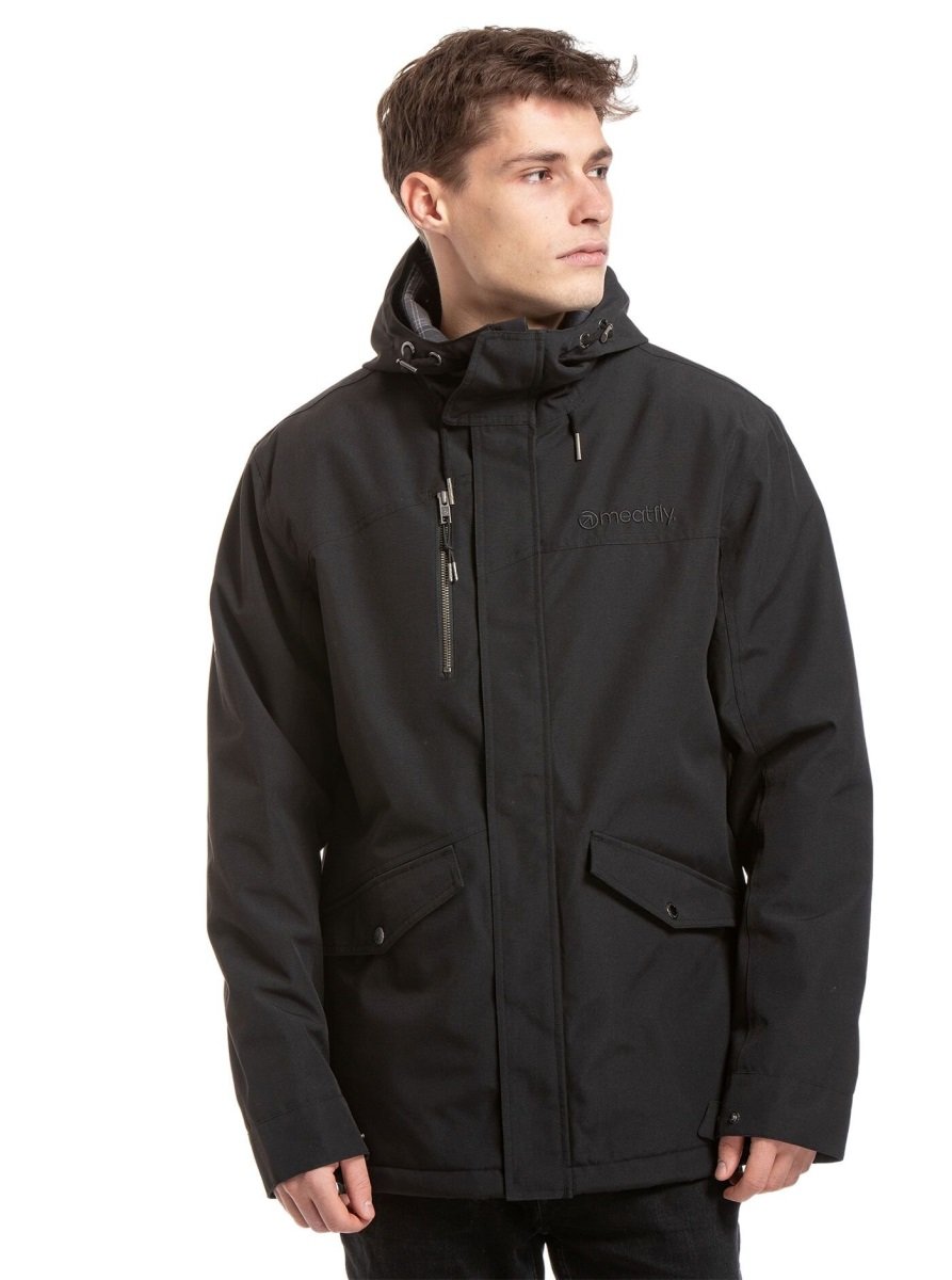 Pánská parka meatfly nils černá s