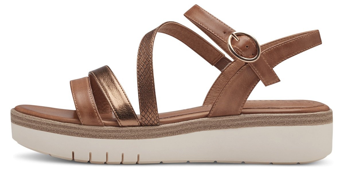 Tamaris 1-28215-42-440 Dámské sandály na klínku hnědé 37