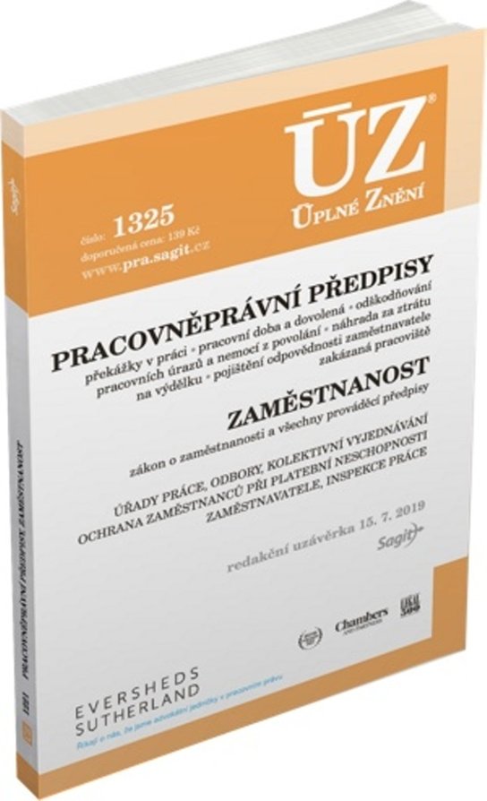 ÚZ 1325 Pracovněprávní předpisy, Zaměstnanost, Odškodňování
