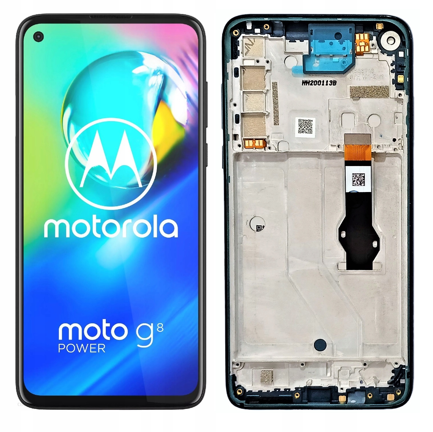 LCD Displej Pro Motorola G8 Power Rámeček Modrý