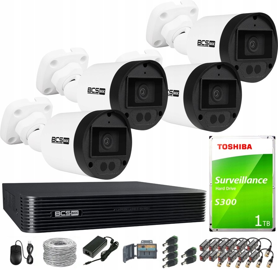 Bcs CCTV-KIT-BCS-B-TA15FSR4 monitorovací sada(2.0) x4