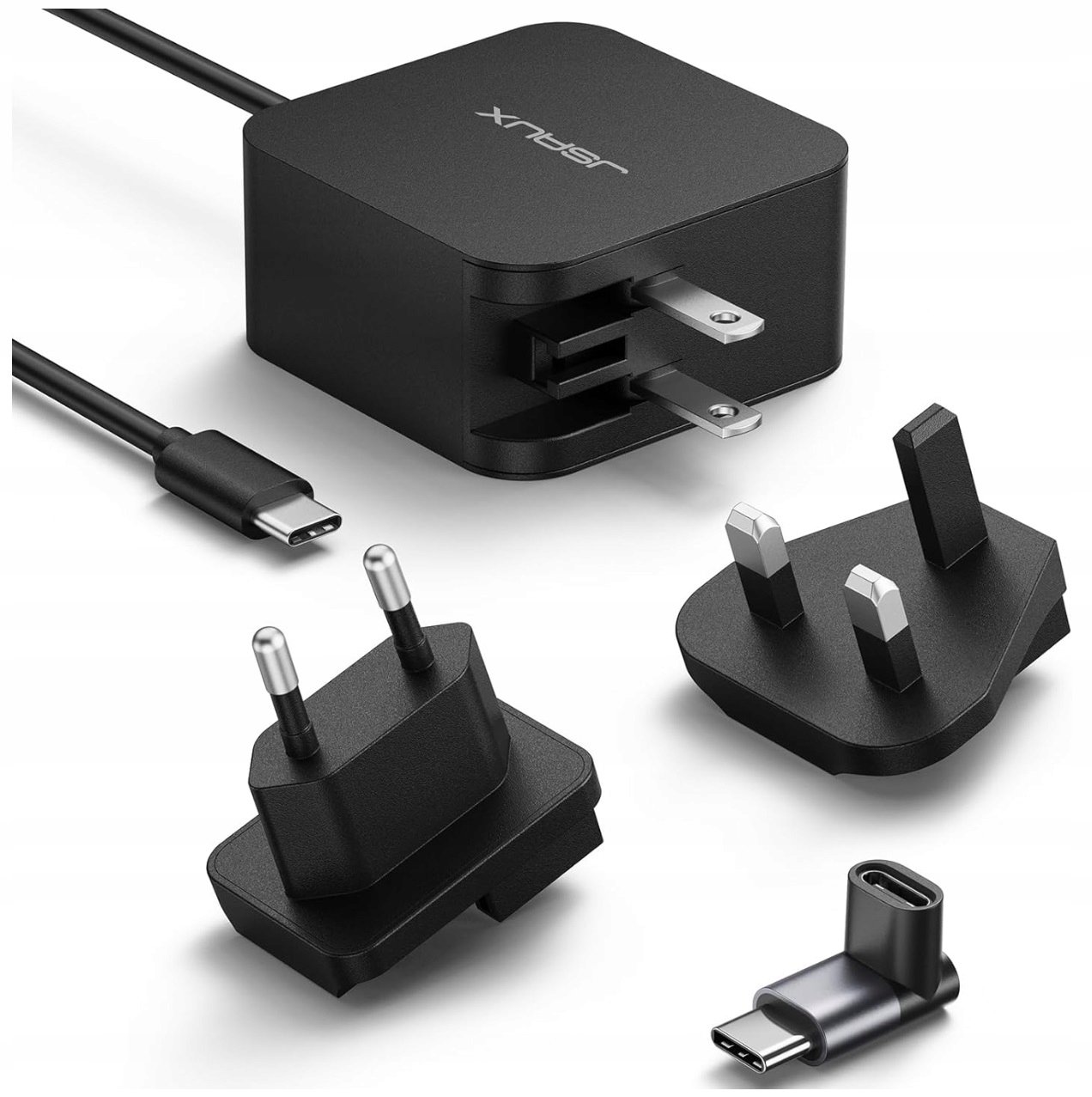 Jsaux napájecí adaptér Usb-c síťová nabíječka 65W cestovní adaptér Us Uk Eu Plug