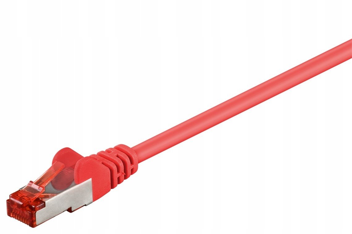 Síťový kabel Lan S/ftp Cat 6 RJ45 červený 50m