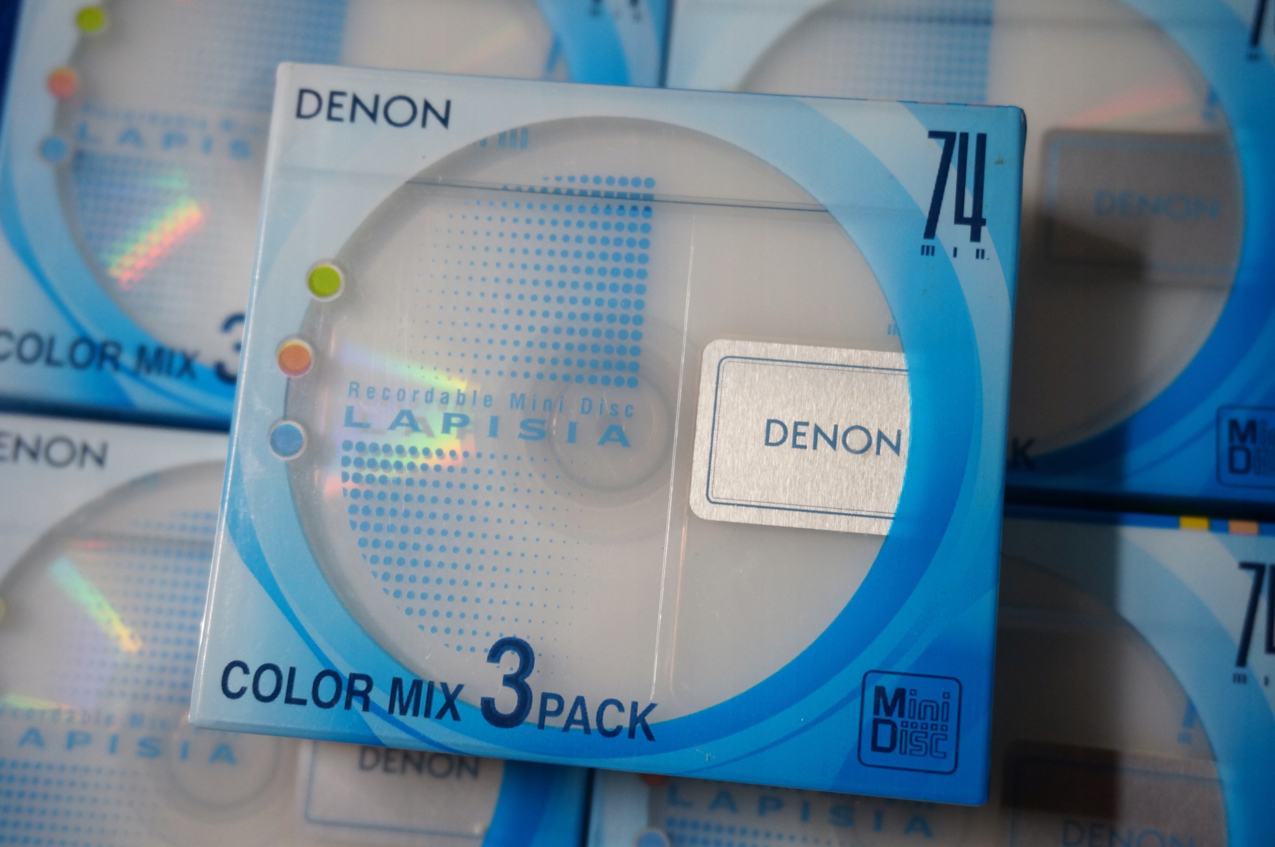 Mini Disc MD Denon Lapisia 74 3-Pack Color MIX