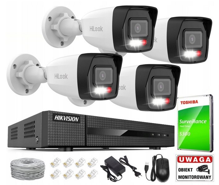 Monitorovací sada Hikvision IPCAM-B4-30DL PoE Cctv Kit