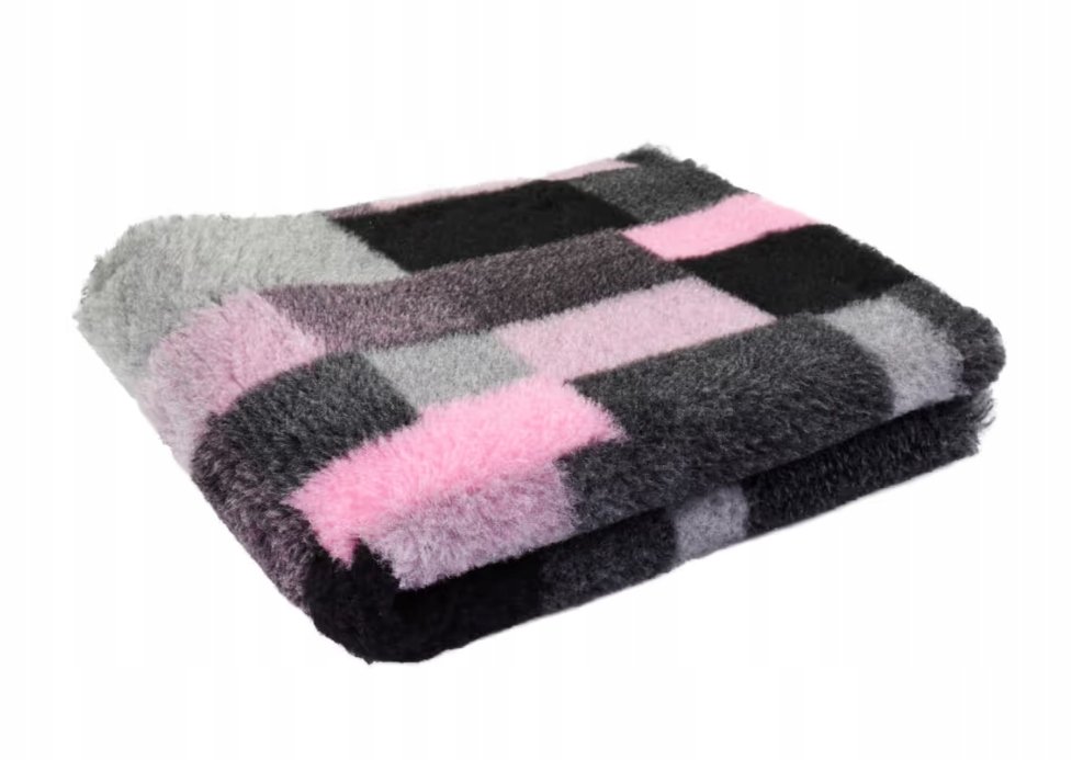 DryBed Blovi VetBed A+ pelíšek růžový patchwork velikost: M 100cm x 75cm