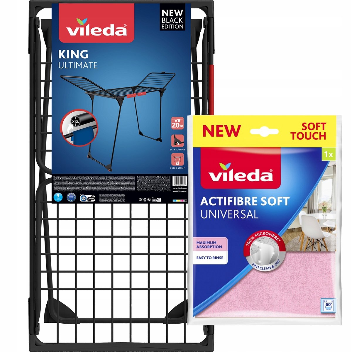 Vileda King Ultimate Sušák na prádlo Vileda Actifibre Soft 1 sada