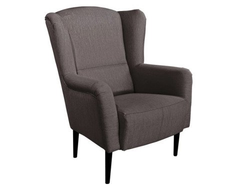 Křeslo ušák Canto, tmavě šedá tkanina