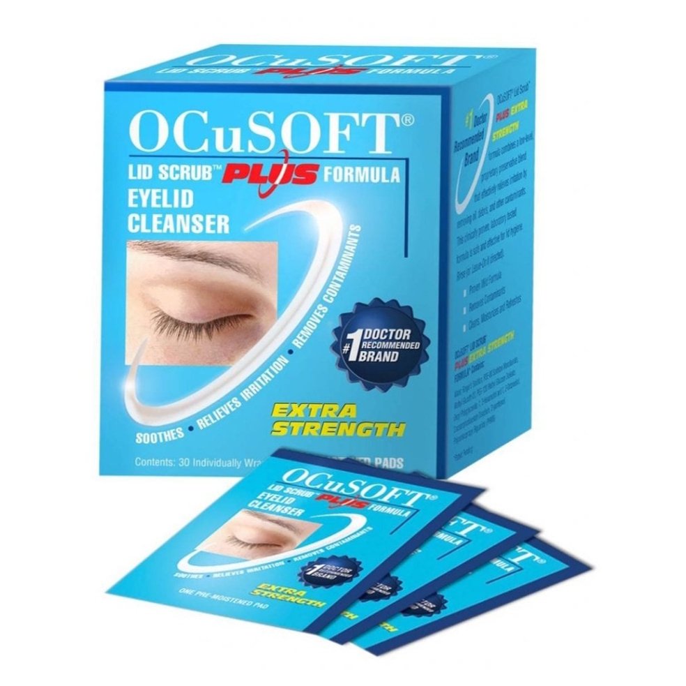 OCUSOFT Lid Scrub Pads Plus 30 kusů