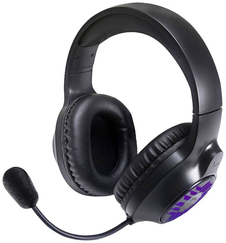 SpeedLink TYRON Gaming Sluchátka Over Ear kabelová stereo černá, RGB headset, regulace hlasitosti, Vypnutí zvuku mikrofonu
