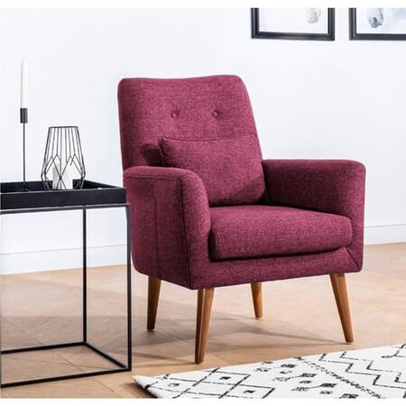 Atelier del Sofa Wing Chair Zeni - Claret Red