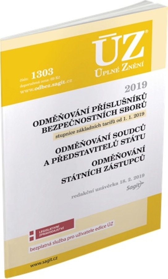 ÚZ 1303 Odměňování příslušníků bezpečnostních sborů, soudců