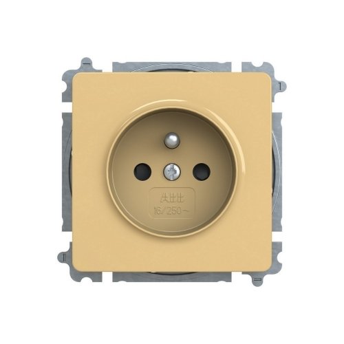 ABB Swing (L) zásuvka béžová 6619G-A06357 D1 bezšroubová s clonkami