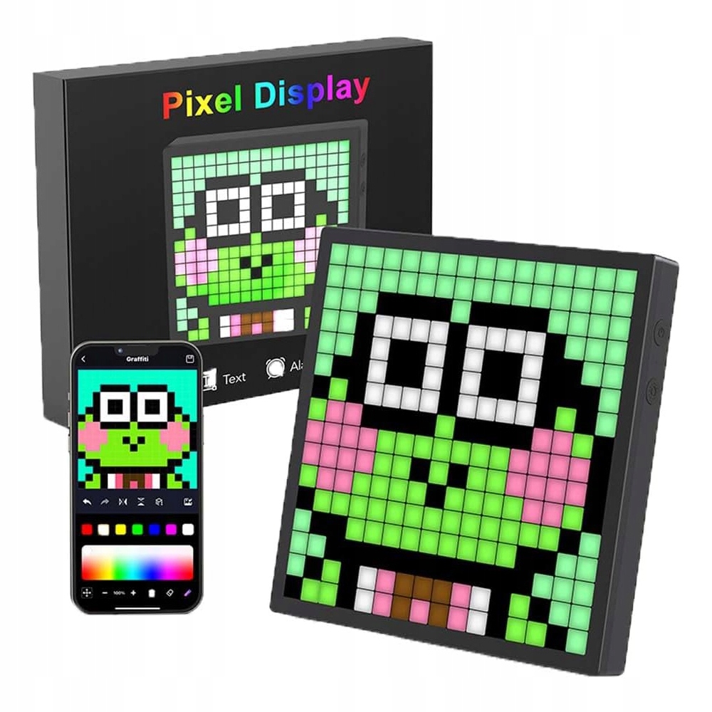 Diy Pixel Displej 16*16 Digitální Hodiny A Budík Řízené App