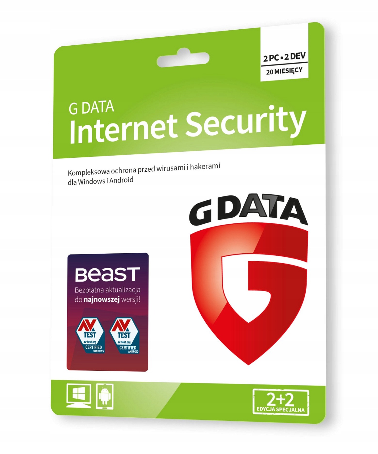 G Data Internet Security Karta Klíč 2x počítač 2x android 20 m-cy