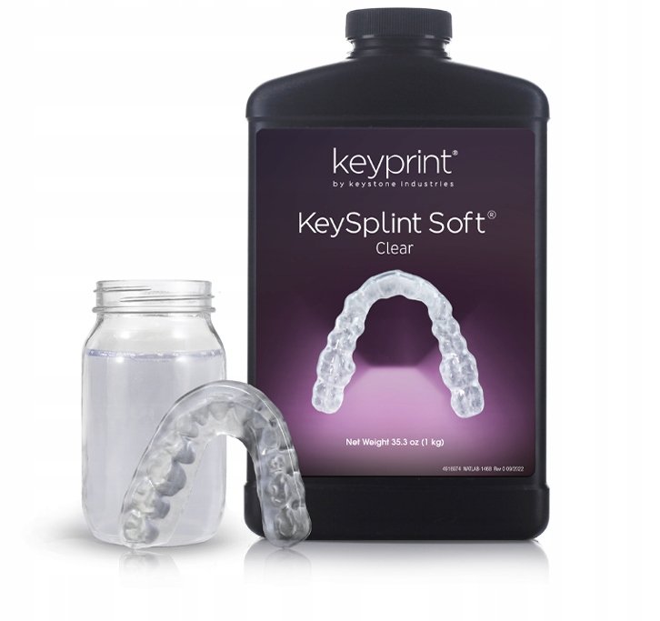 Zubní pryskyřice Keystone KeySplint Soft Clear 0,1kg 0,1L (kolejnice a noční