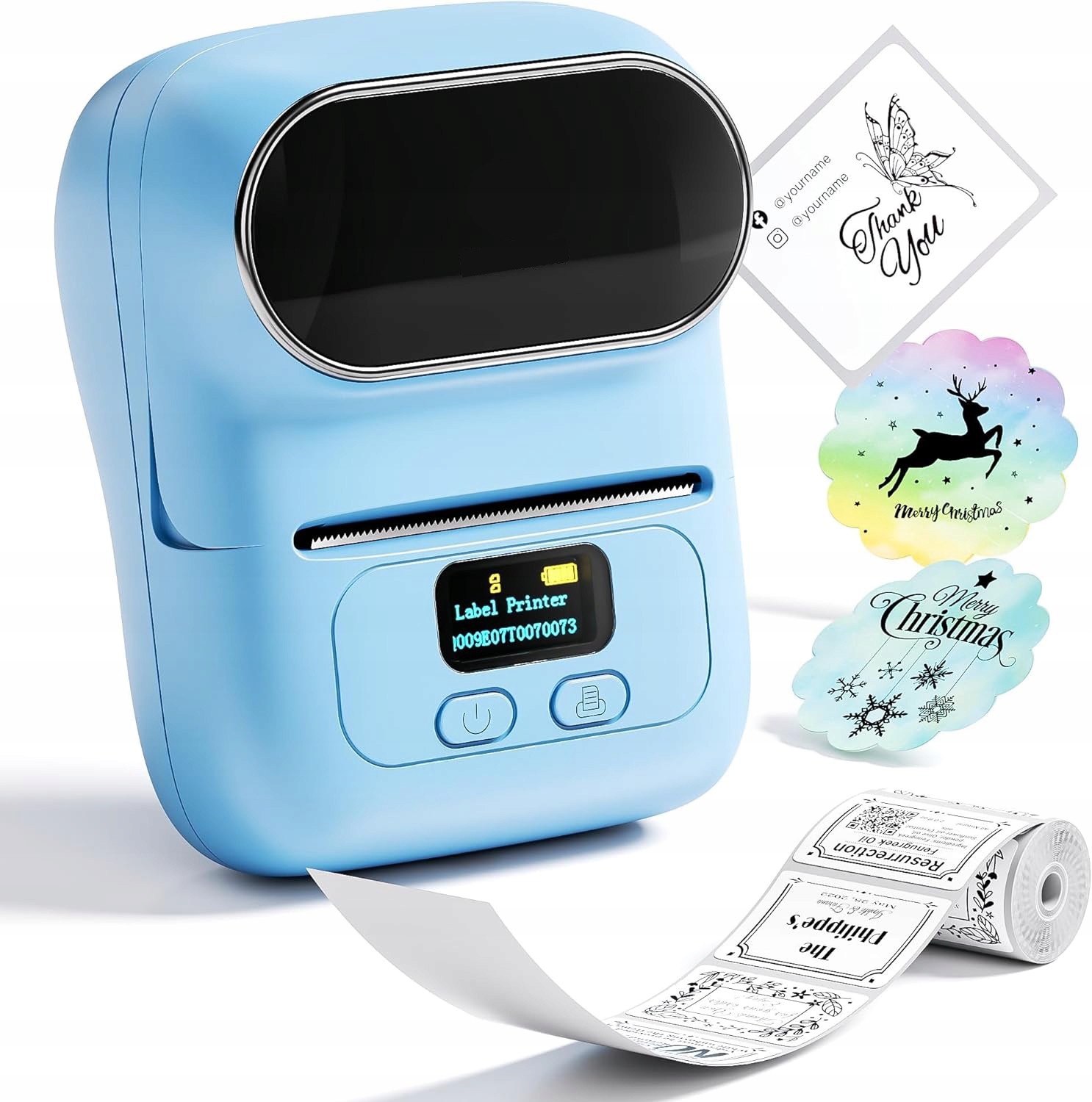 Phomemo M110 mini termální tiskárna samolepících štítků modrá