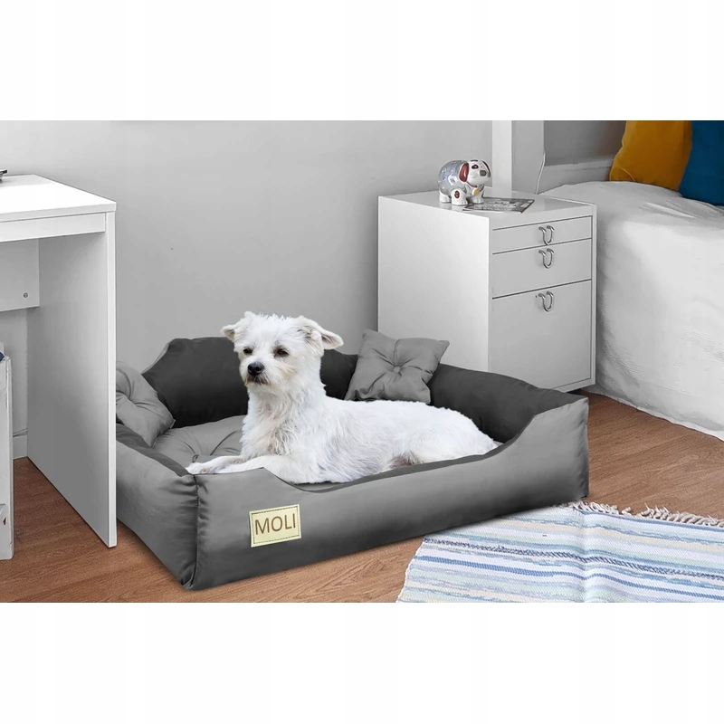 pelíšek pro psa ohrádka 55x45 cm personalizované Šedé
