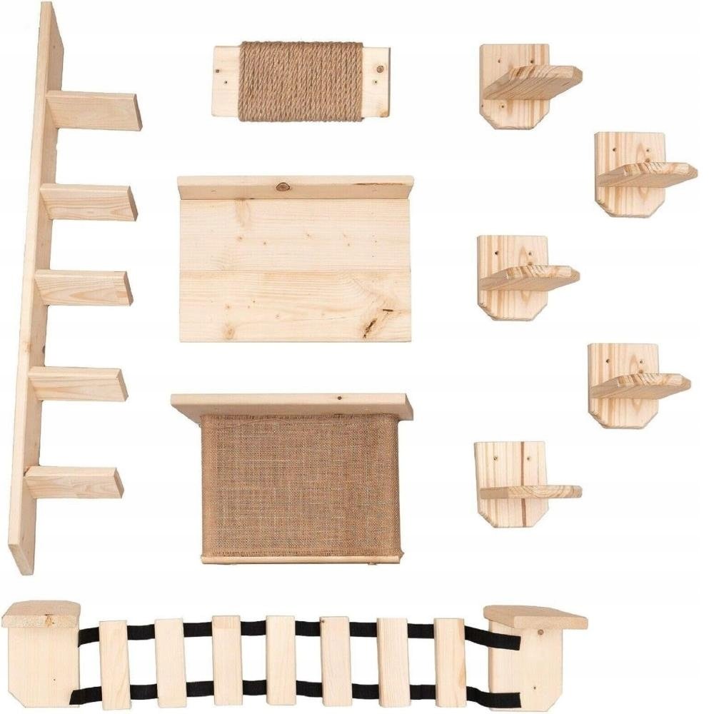 Set Kociostrada Police Pro Kočky Qls Dřevěná