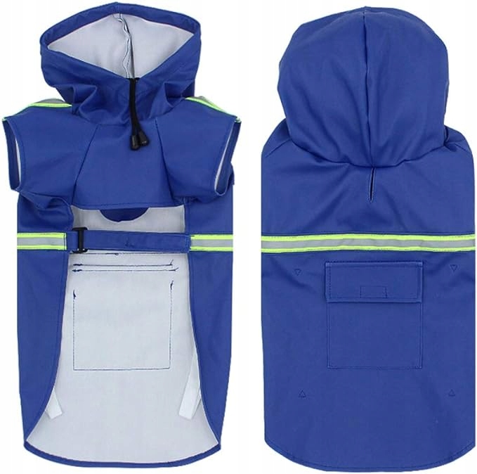 Kabát S Kapucí Pro Psa Vodotěsný Velikost XL Námořnická modř