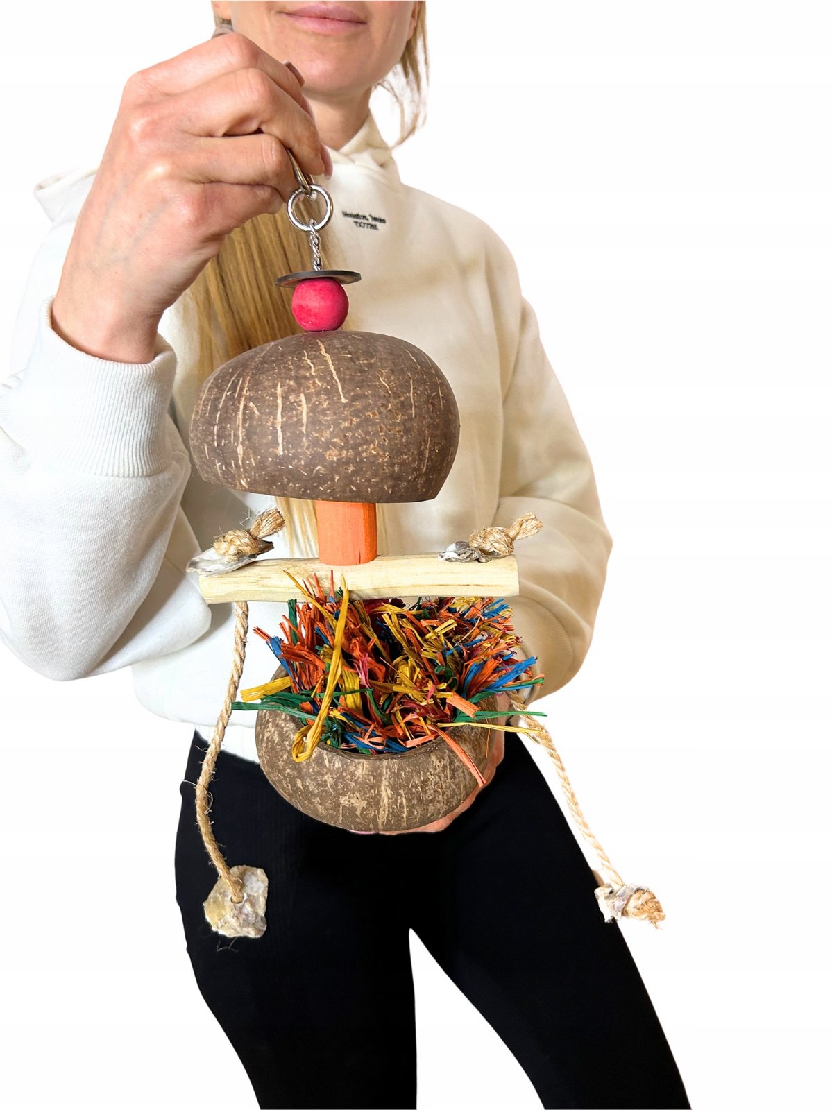 Dvojité Kokosy Hračka pro střední a velké papoušky