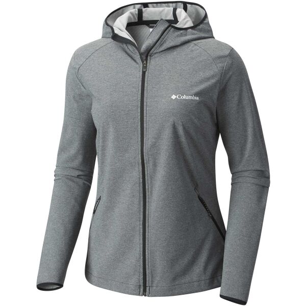 Columbia HEATHER CANYON HOODDED JACKET Dámská softshelová bunda, tmavě šedá, velikost