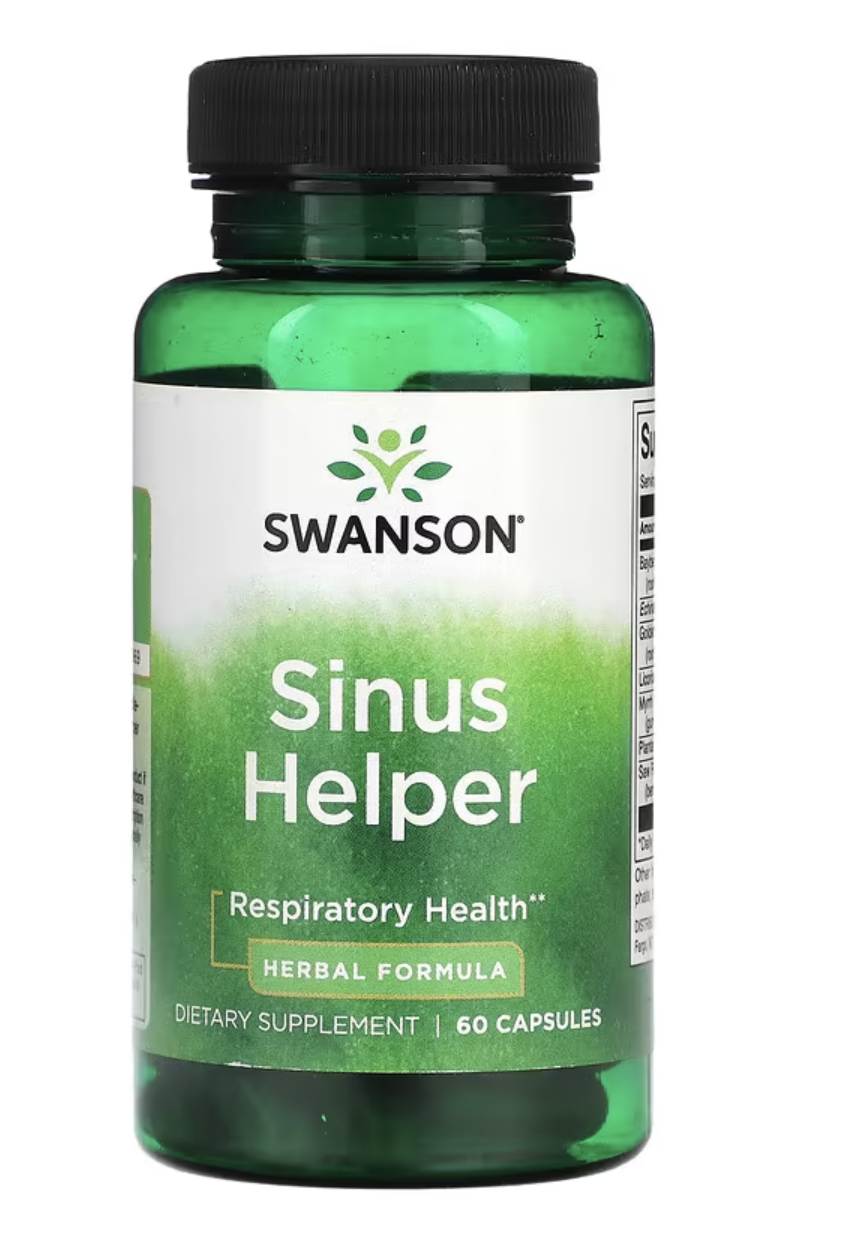 Swanson Sinus Helper, podpora dýchacích cest, 60 kapslí