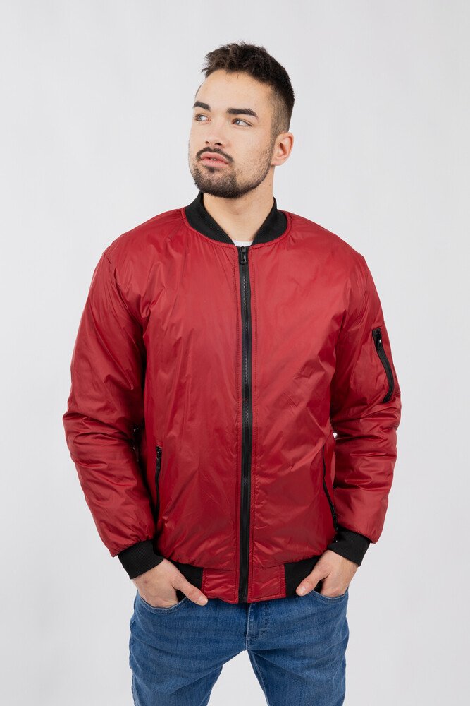 Glano Pánská přechodná bunda - tmavě červená Velikost: L