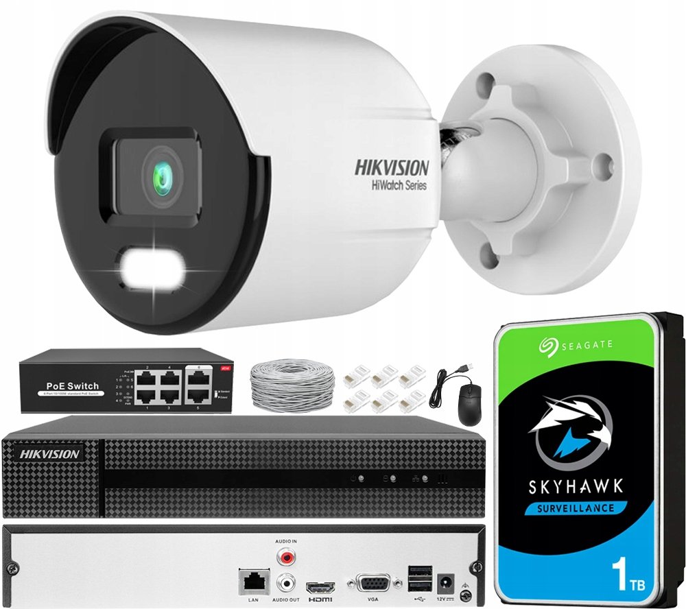 Monitorovací sada Hikvision CCTV-KIT-ColorVu-2MPX-TB-8CH