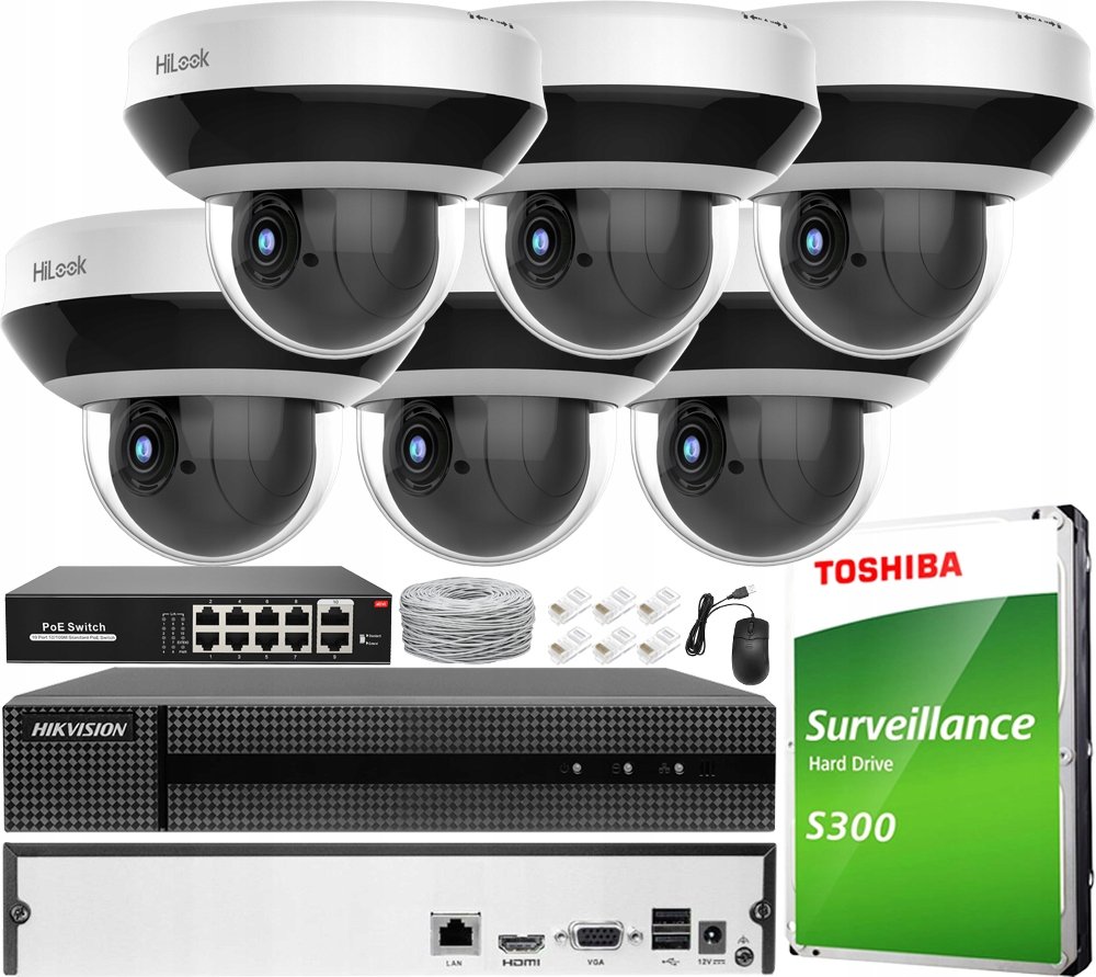 Monitorovací sada Hikvision CCTV-KIT6-PTZ-4MP-8CH