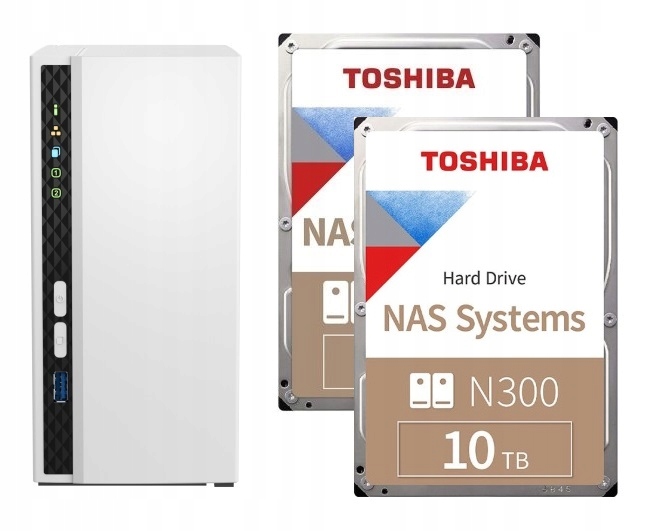 Nas server Qnap TS-233 2GB 2 x 10TB Toshiba N300