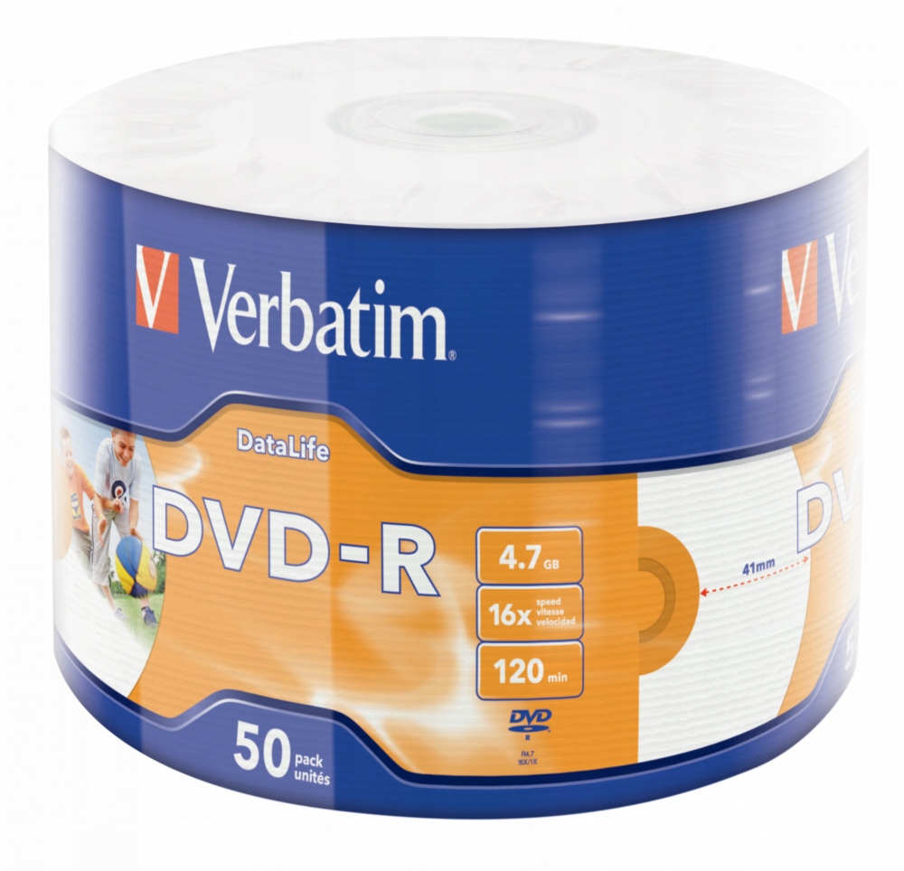 Disky Verbatim Dvd-r s přetiskem 4,7 Gb Spindel 100