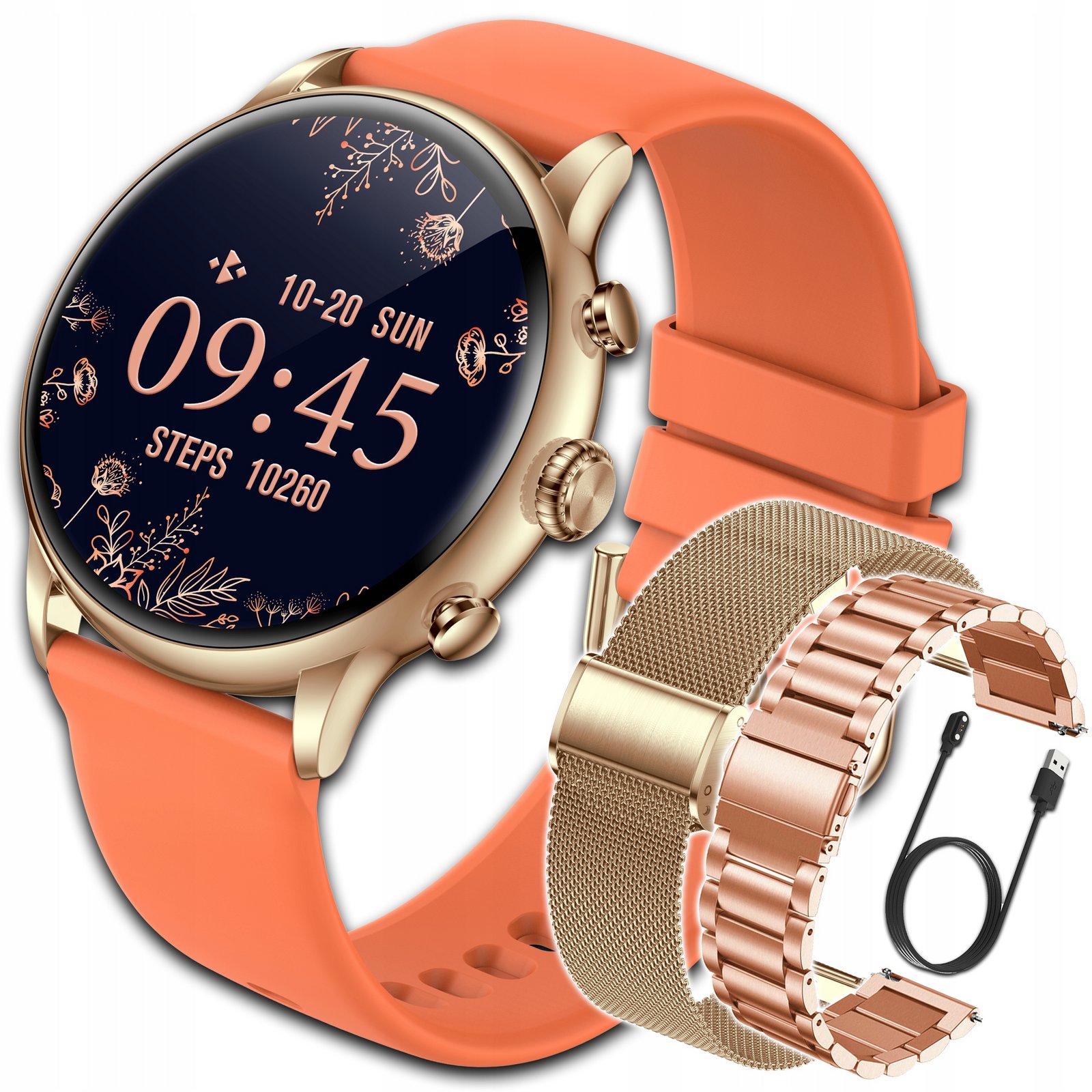 Dámské Polské Menu Hovory Zdraví Sport Amoled Smart Watch Pl