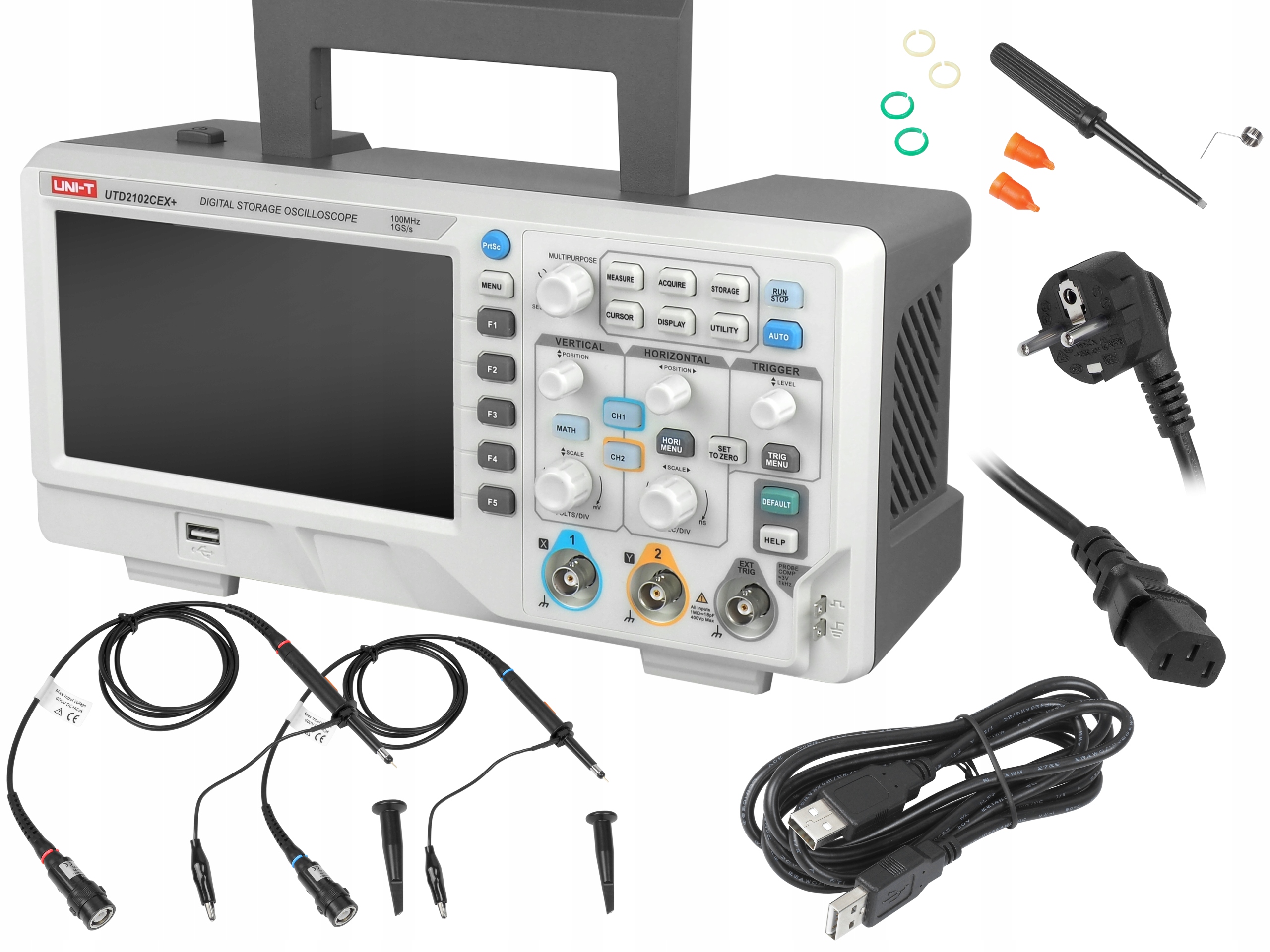 Osciloskop Profesionální Digitální Měřič Uni-t UTD2102CEX+ 100Mhz