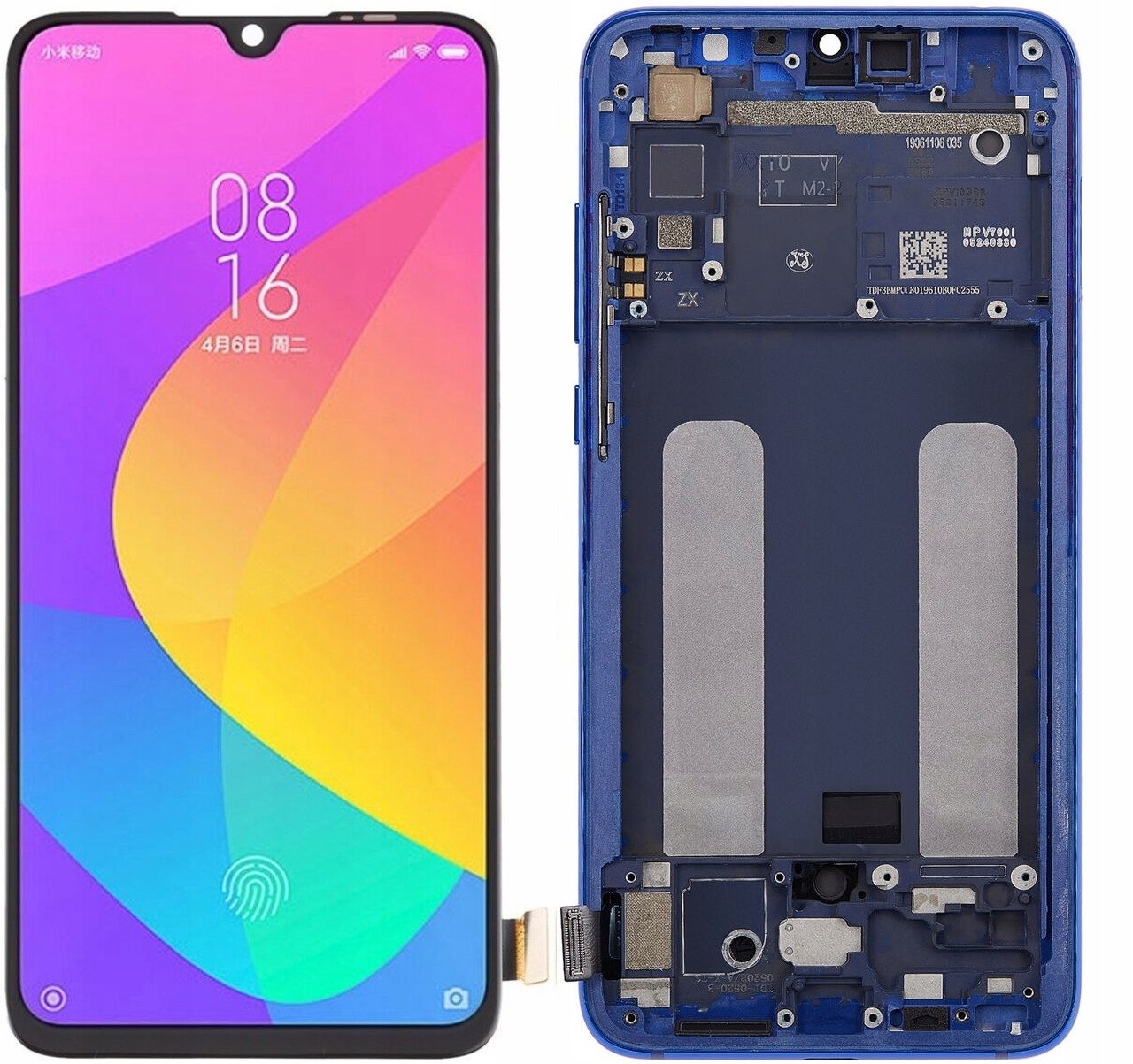 LCD Displej Dotykový Displej Pro Xiaomi Mi 9 Lite Oled Rámeček Modrý