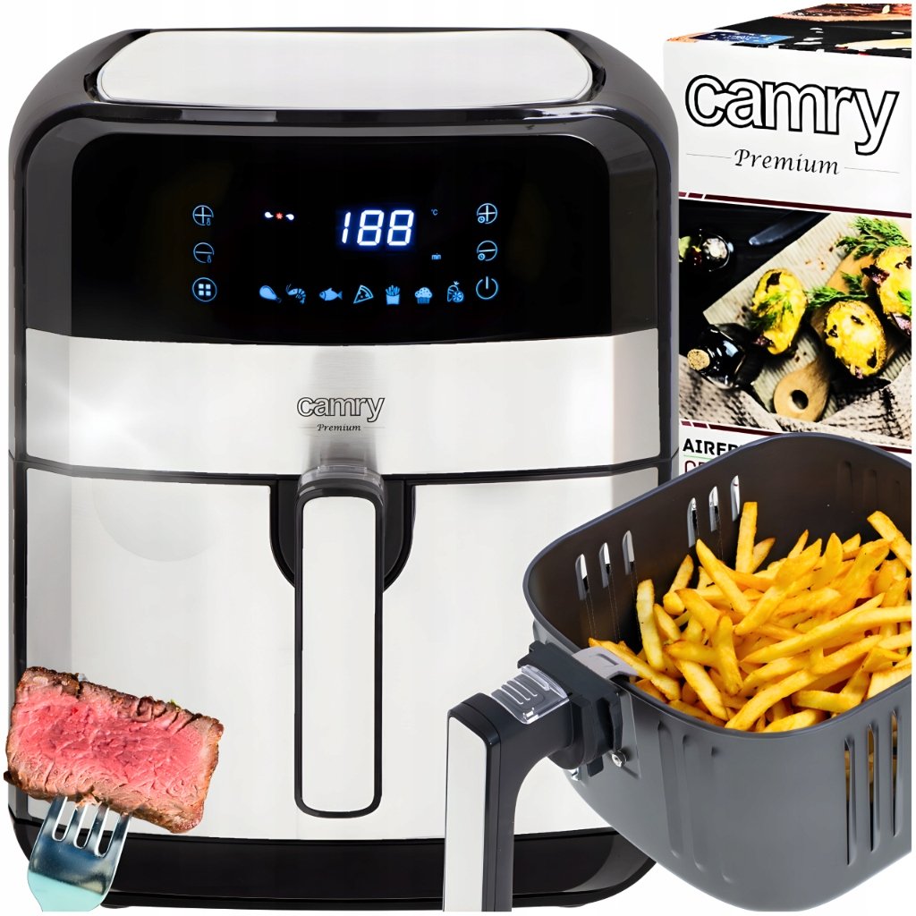 Fritéza bez tuku fritéza Air Fryer 9 programů časovač 2500W 5L