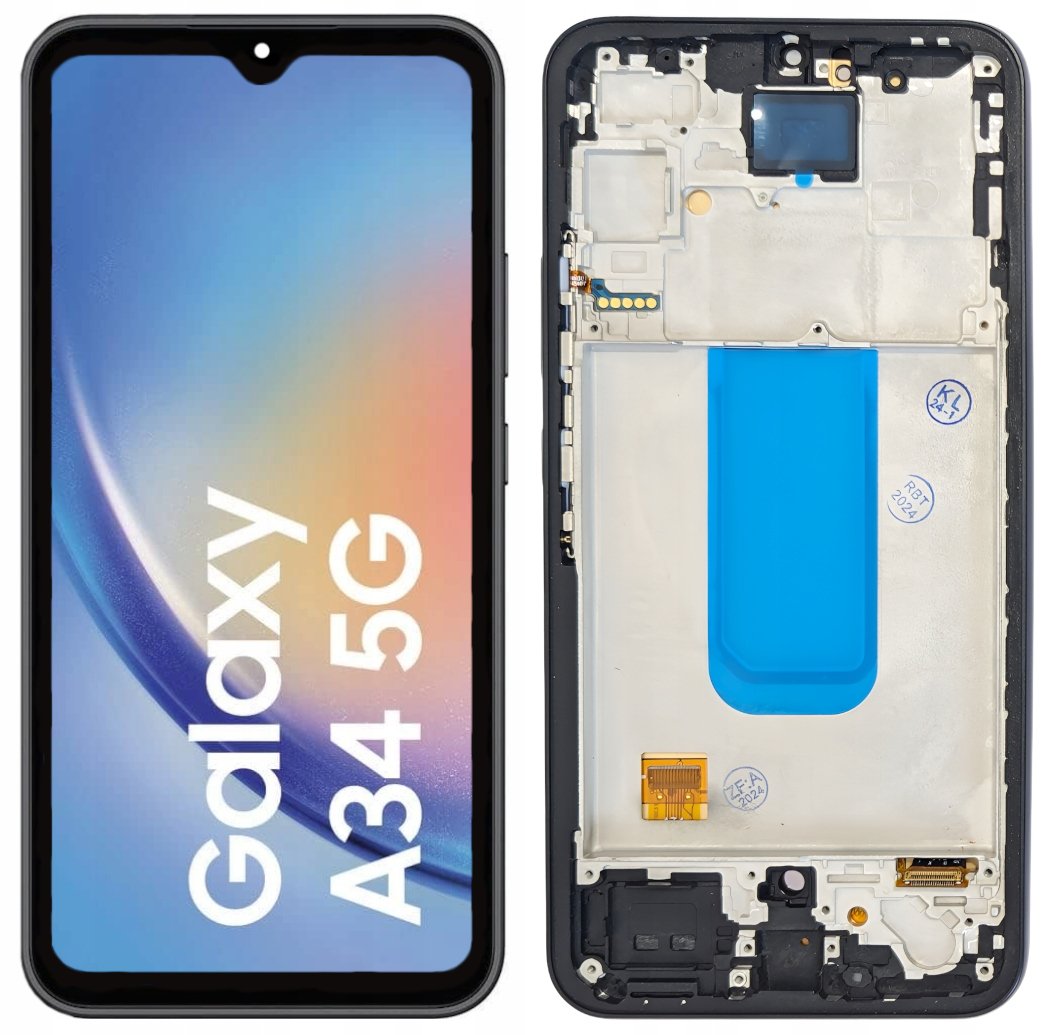 LCD Displej Pro Samsung A34 5G Oled Rámeček Černý