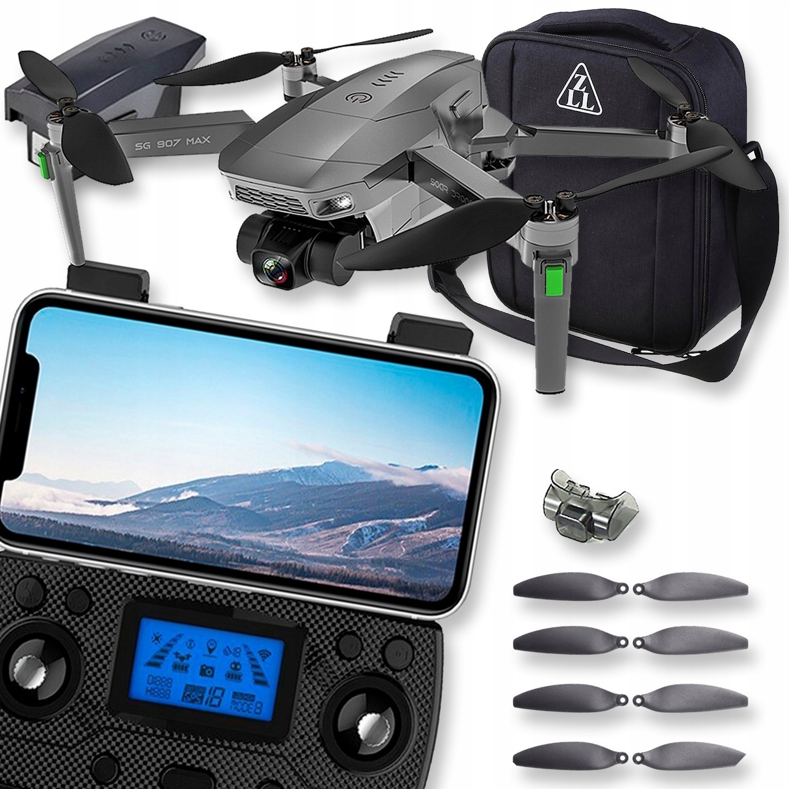 Dron Mini Pro 2 Wifi Rc Kamery Závěs Kamera Dron 4K Set Hračka Fly Air