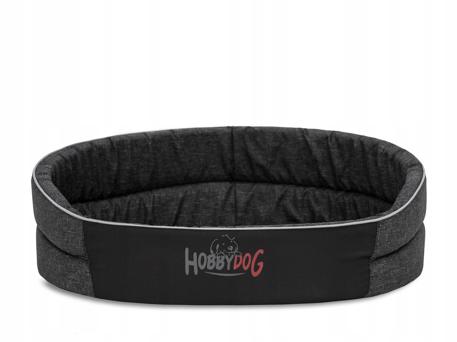 pelíšek pěnová pro psa oválná, velikost R4, barva černá