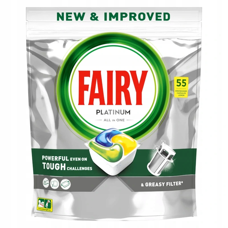 Fairy Platinum Lemon Kapsle do myčky 55 ks