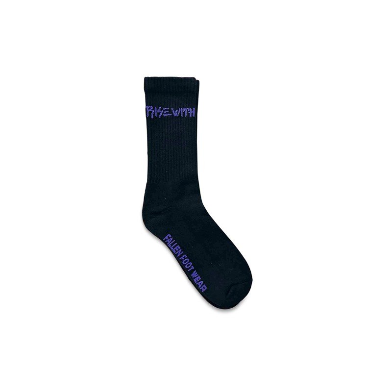 ponožky FALLEN - Rise With Ii Sock Black Purple (BLACK-PURPLE)