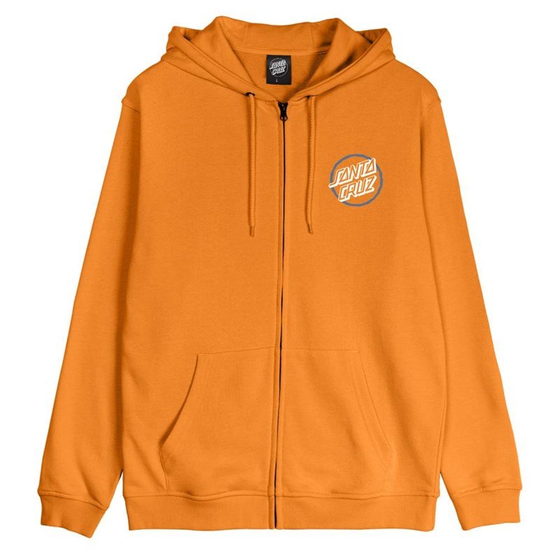 mikina SANTA CRUZ - Breaker Check Opus Dot Zip Hood Apricot (APRICOT) velikost: M