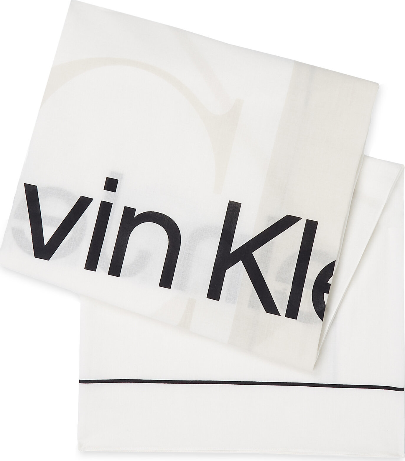 Šátek Calvin Klein Monologo K60K611981 Bright White YAF