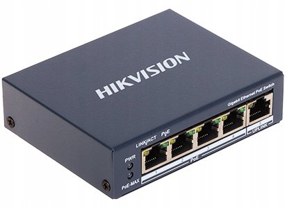 Switch Poe DS-3E0505P-E 4-PORTOVÝ Hikvision