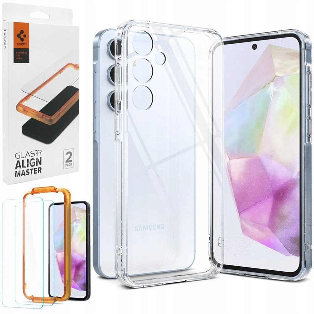 Pouzdro Ringke Fusion Case Clear +2x Spigen pro Samsung Galaxy A35 5G