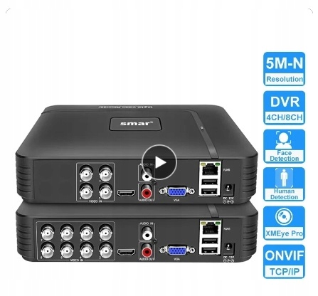 Mini Dvr Tvi CVI Ahd Cvbs Ip kamera digitální videorekordér 4CH až 5mpx
