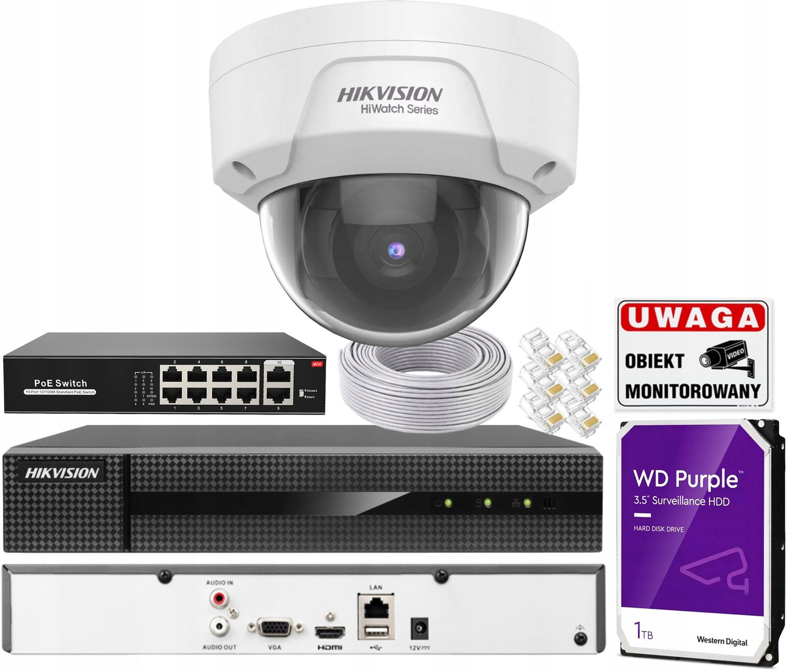 Monitorovací sada Hikvision CCTV-KIT-D180H-8MP