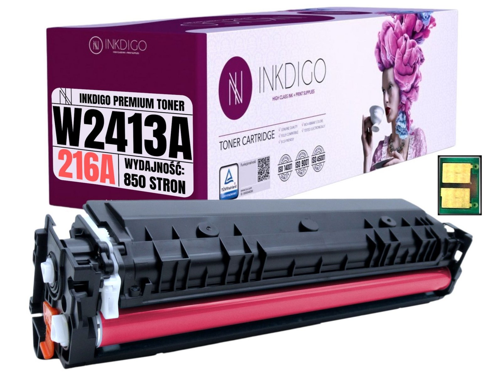Náhradní toner s Čipem W2413A pro Hp Color LaserJet Pro M155nw M182n M183fw