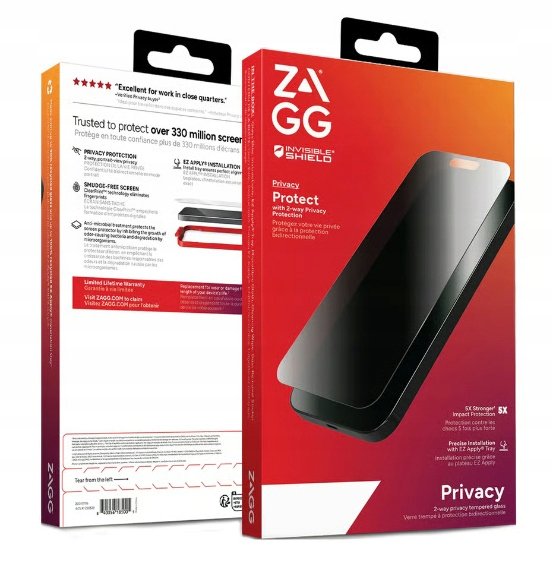 Zagg InvisibleShield Glass Elite privatizační sklo iPhone 15 Pro